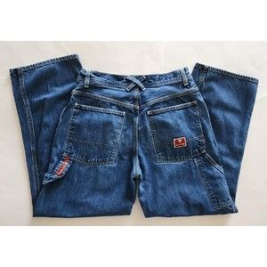 VTG Tommy Hilfiger Red Label Carpenter Denim Jeans Distressed Y2K Men Sz 30 x 30